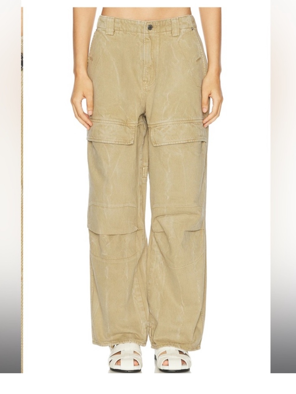 GRLFRND denim steph low rise cargo jean